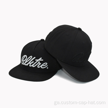 Caipín snapback lógó bróidnithe 3D 3D